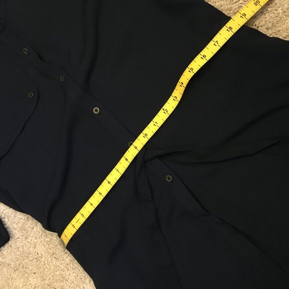 Navy Blue Military Button Down Tunic Dress - Picture 12 of 15